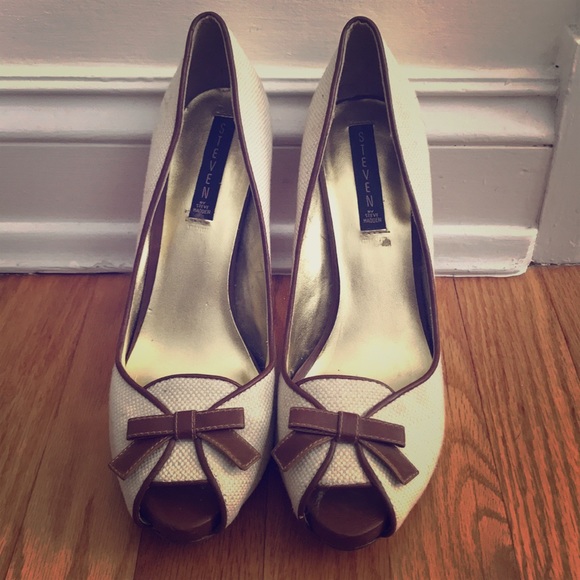 Steven by Steve Madden canvas and leather heel - Picture 1 of 8